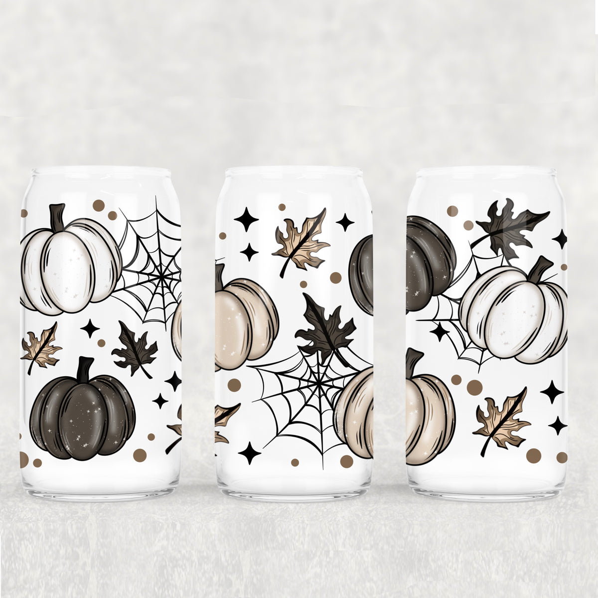 2426 pumpkins with webs (CSC) UV DTF WRAP