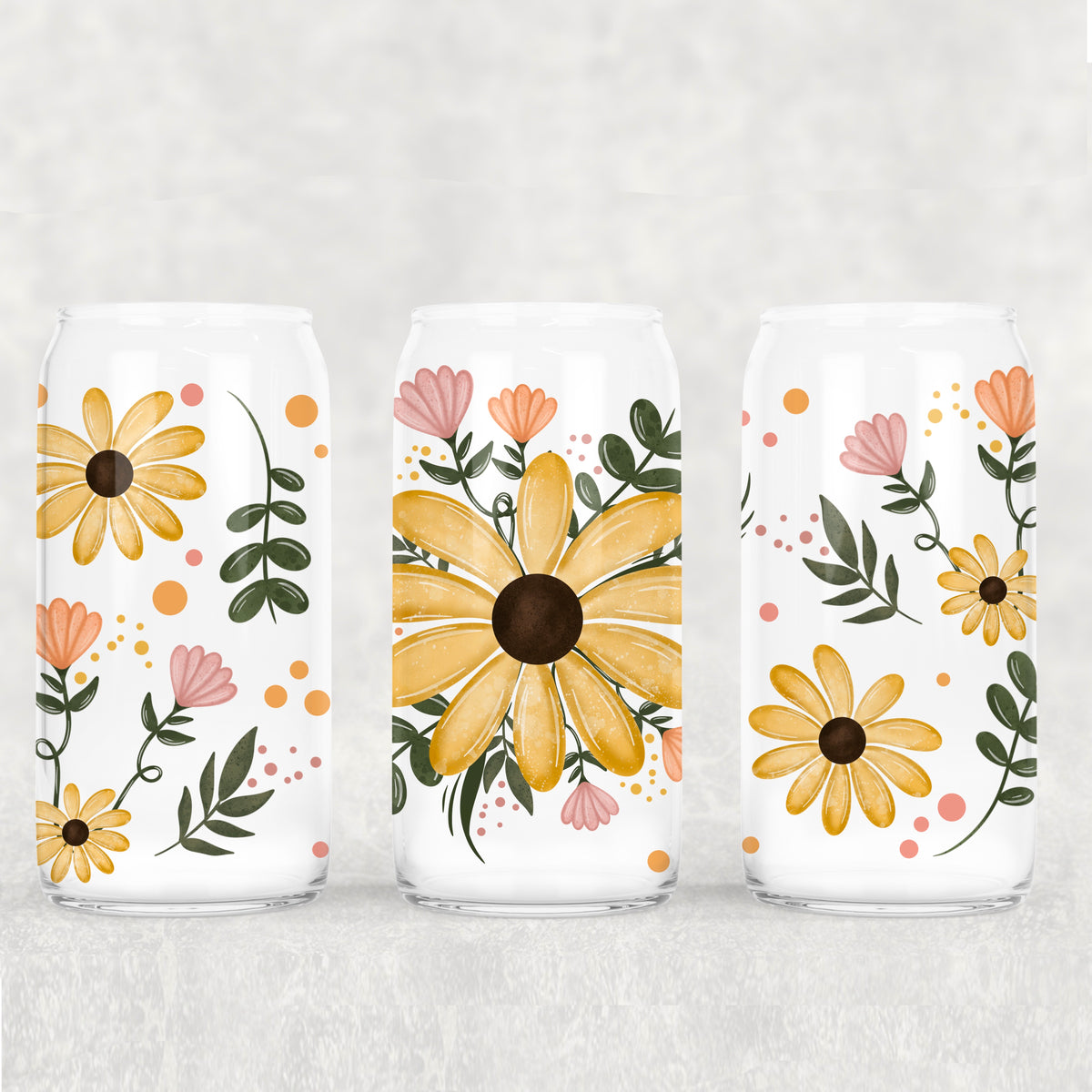 2428 big yellow flower (CSC) UV DTF WRAP