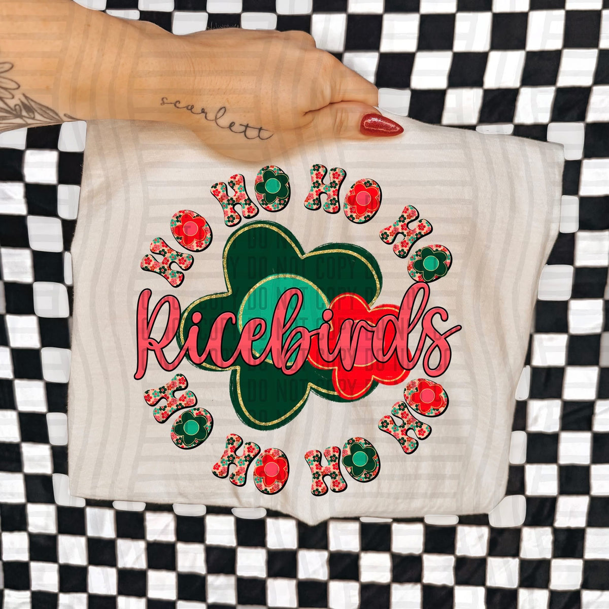Ricebirds Ho Ho Ho Floral (Caplinger) DTF Transfers
