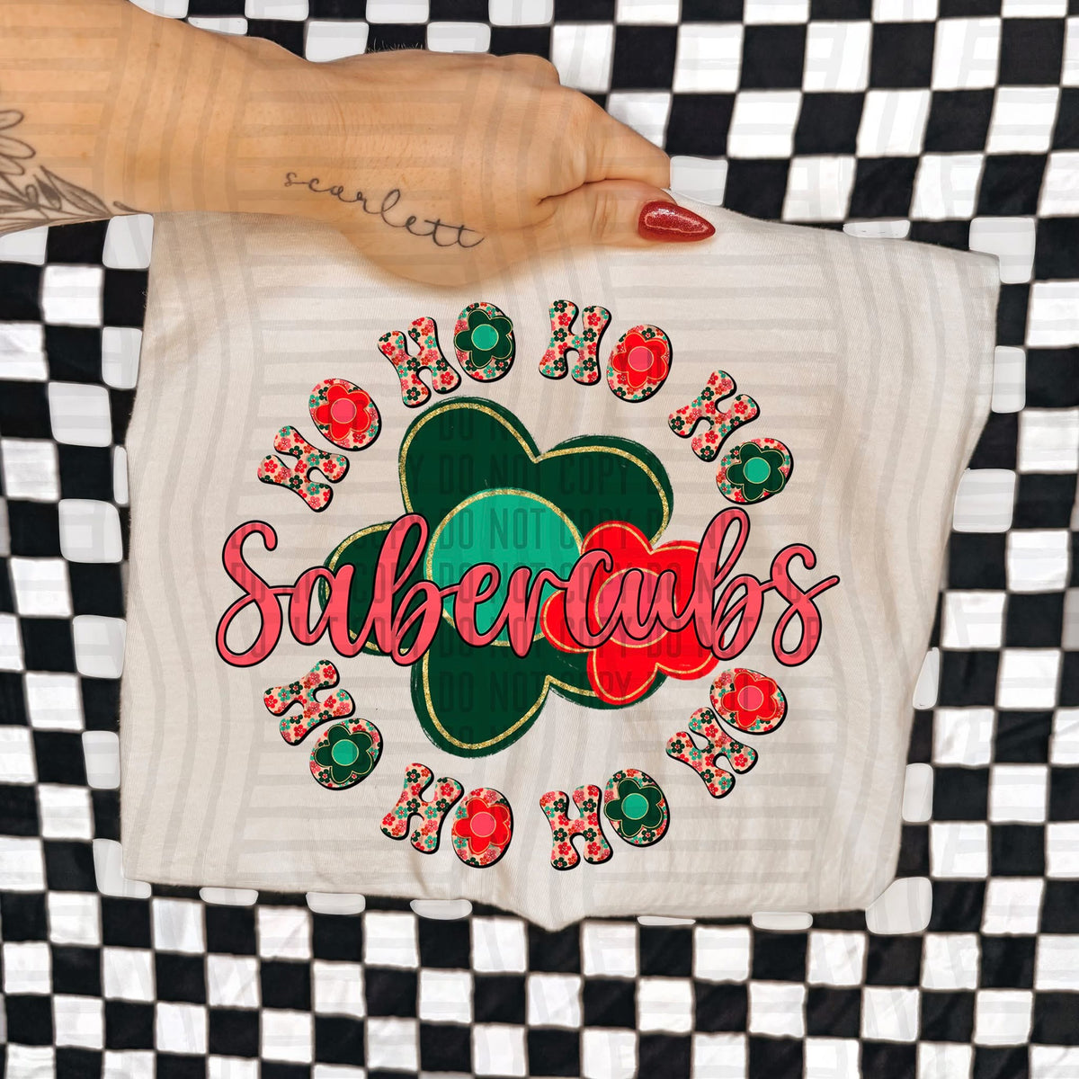 Sabercubs Ho Ho Ho Floral (Caplinger) DTF Transfers