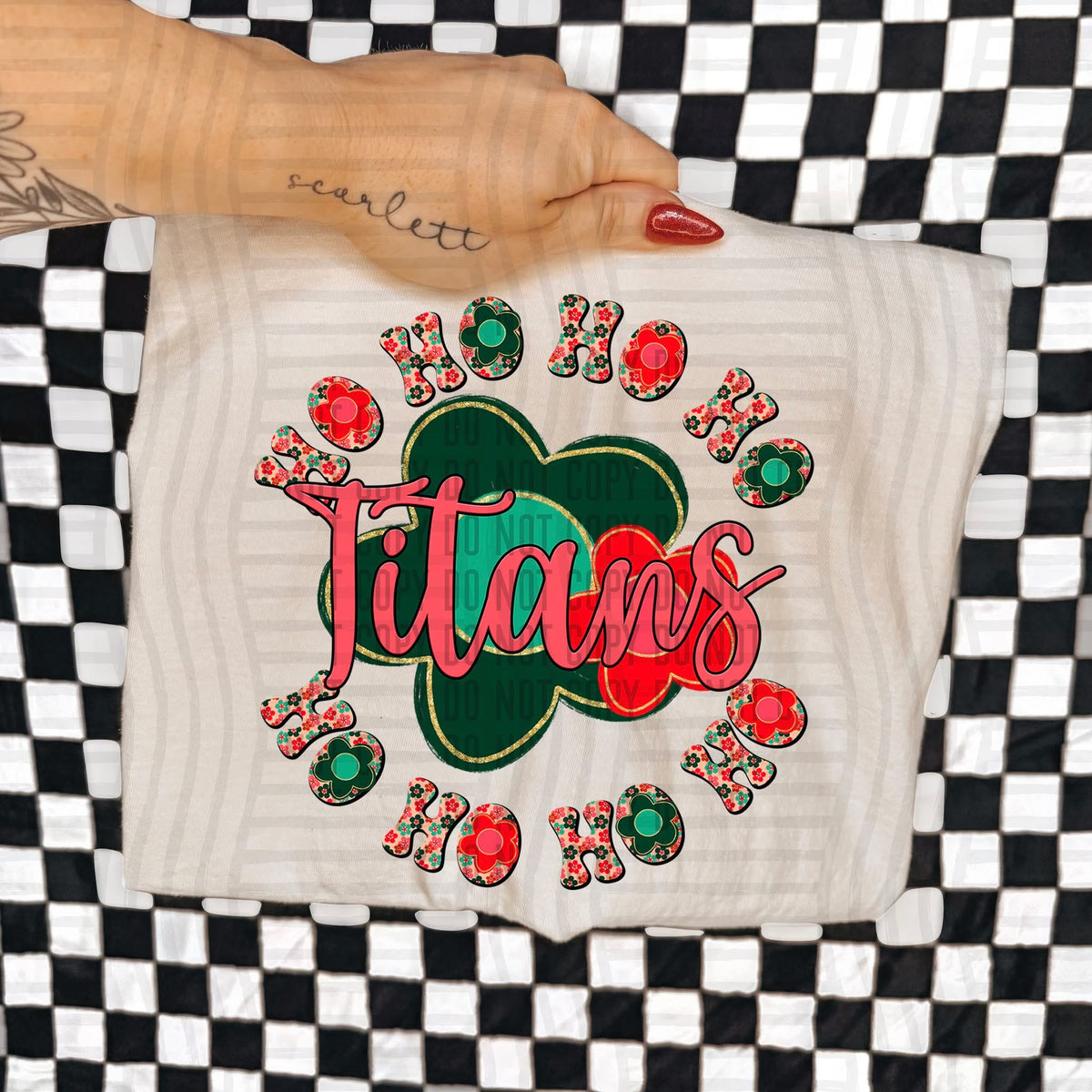 Titans Ho Ho Ho Floral (Caplinger) DTF Transfers
