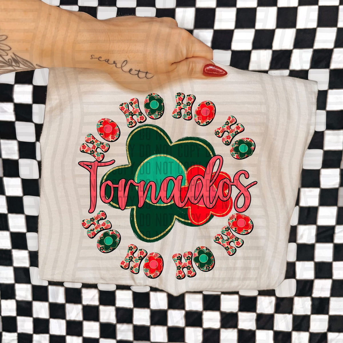 Tornados Ho Ho Ho Floral (Caplinger) DTF Transfers