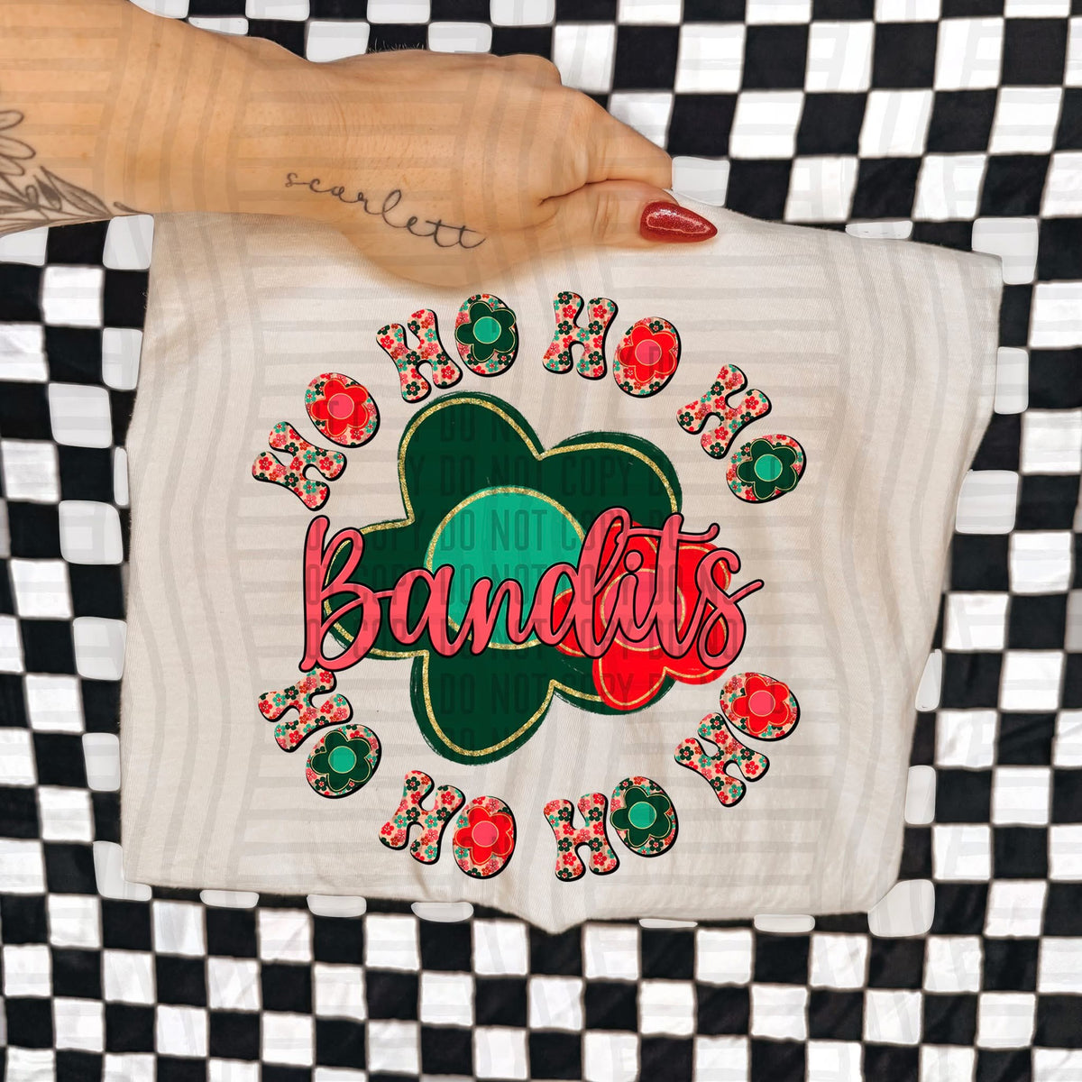 Bandits Ho Ho Ho Floral (Caplinger) DTF Transfers