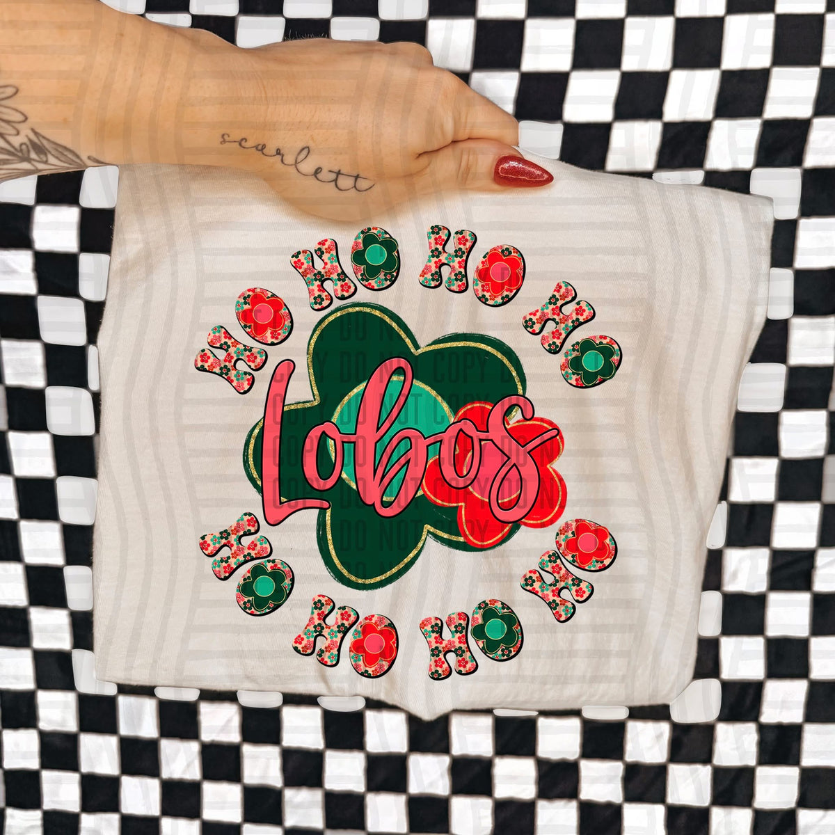 Lobos Ho Ho Ho Floral (Caplinger) DTF Transfers