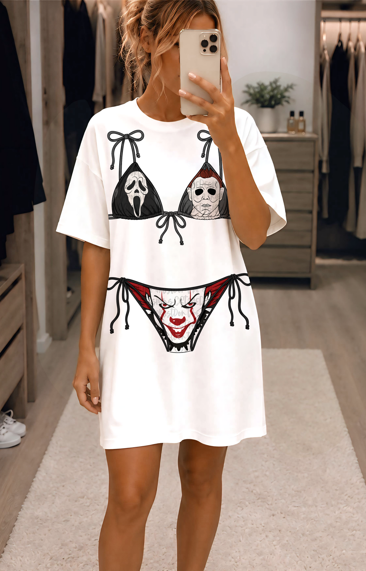 Halloween faces bikini (BOTTOM ONLY) (Cstage) DTF Transfer