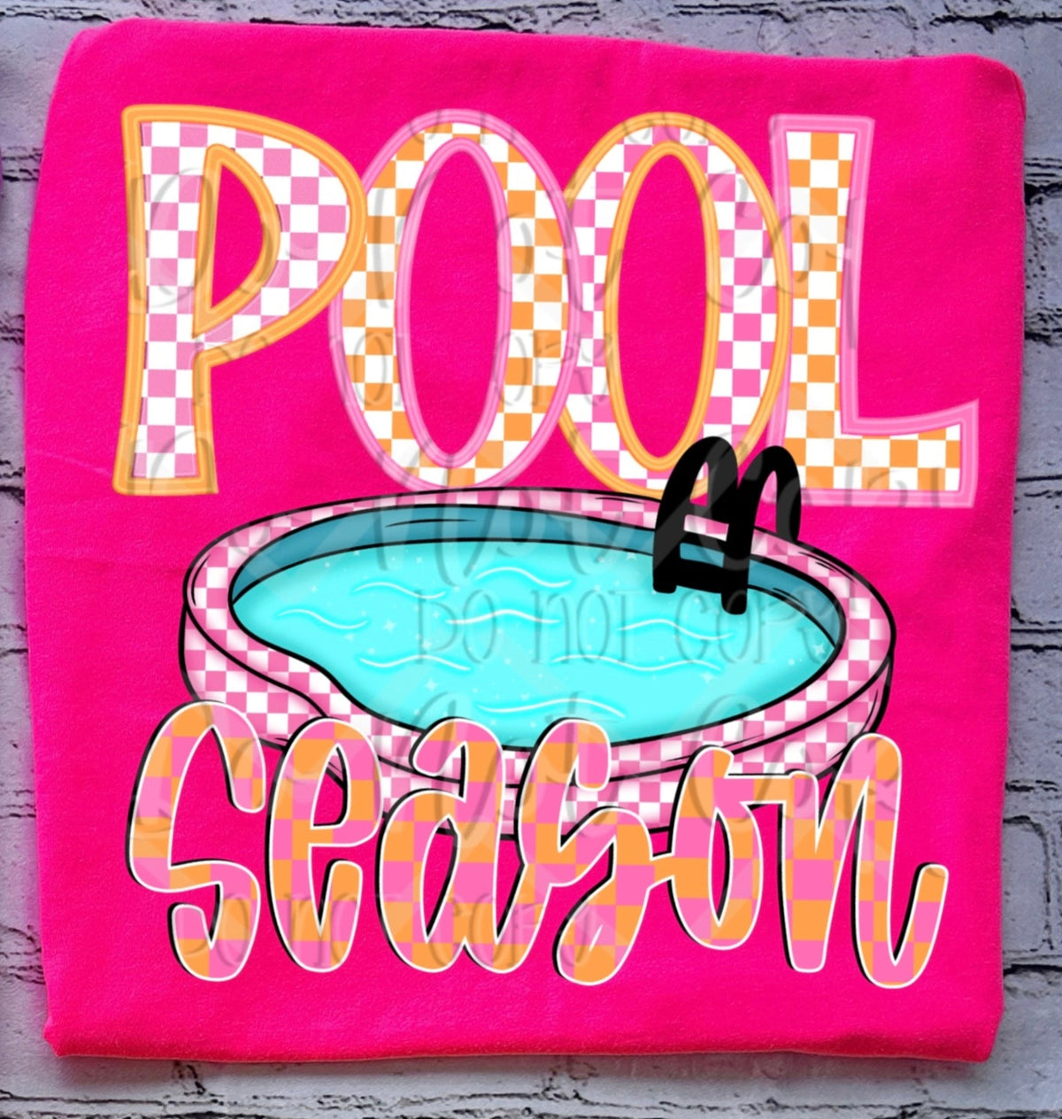 Pool Season Checkered (Virgo) DTF transfer