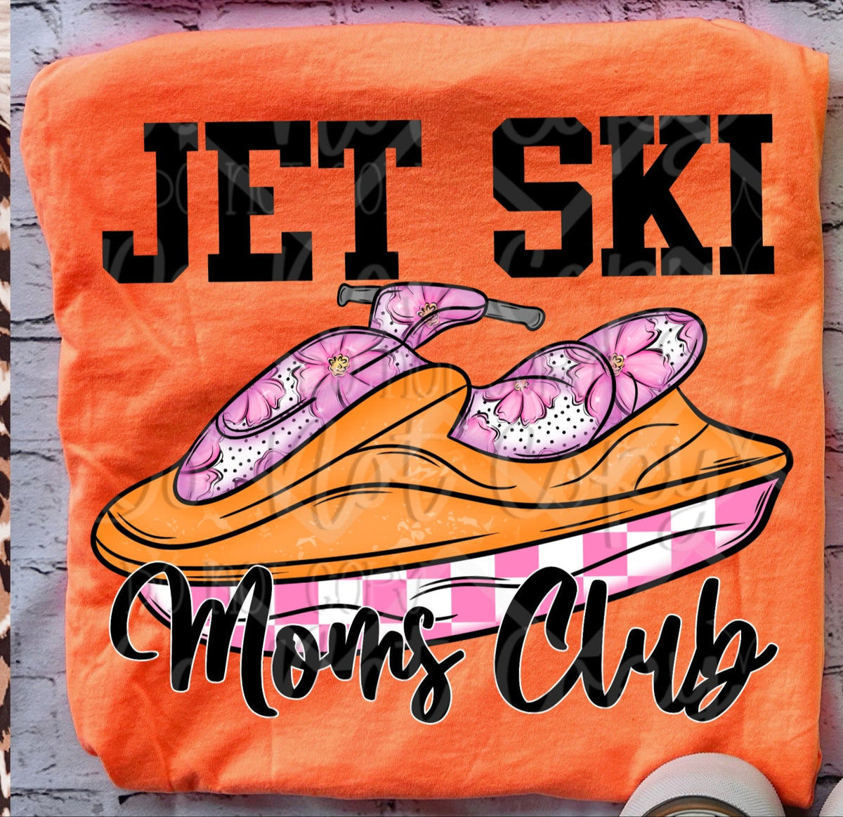 Jet Ski Mom's Club BLACK FONT (Virgo) DTF transfer