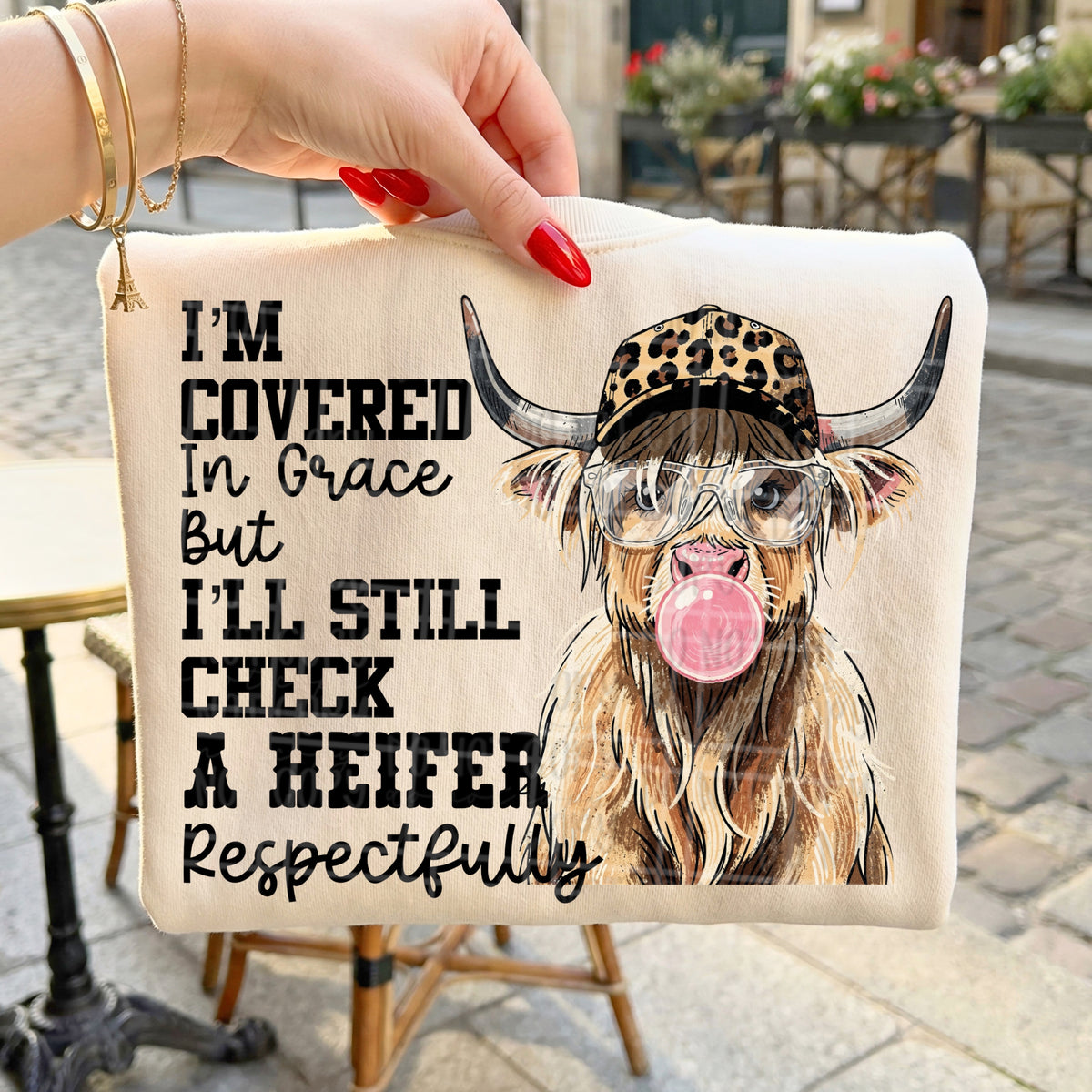 I'm covered in grace cow (Virgo) DTF Transfer