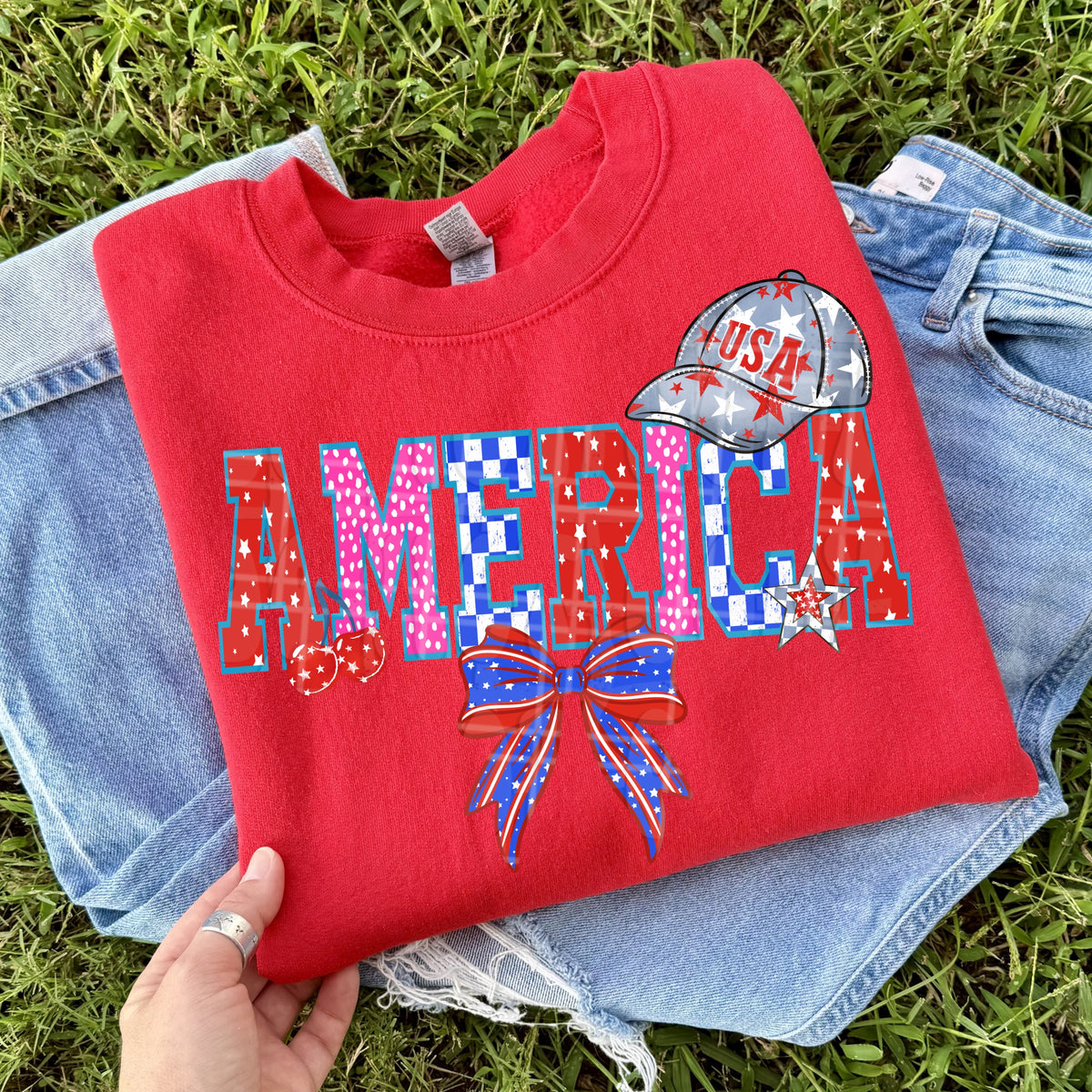 America with star cap (Virgo) DTF Transfer
