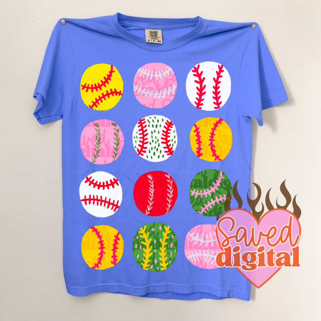 Softball/baseball collage (Saved) DTF Transfer