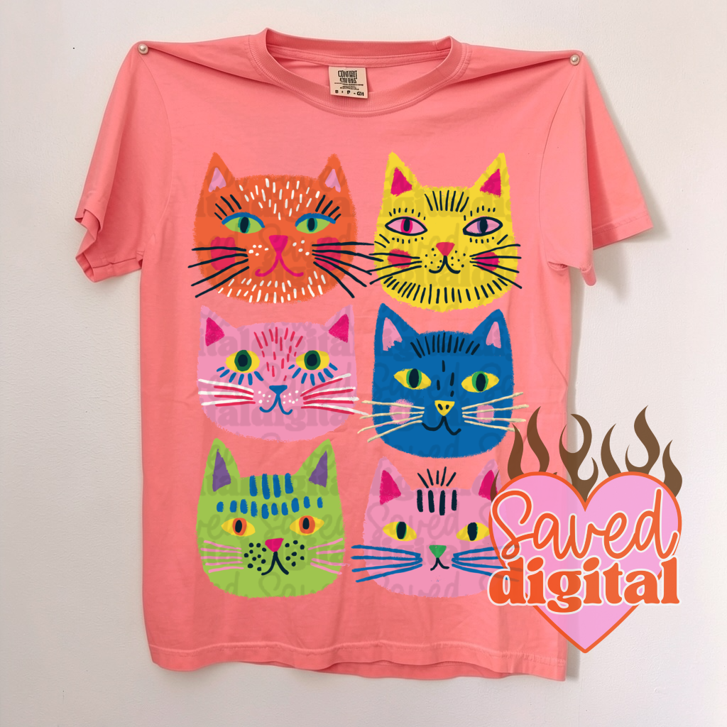 Cat collage (Saved) DTF Transfer
