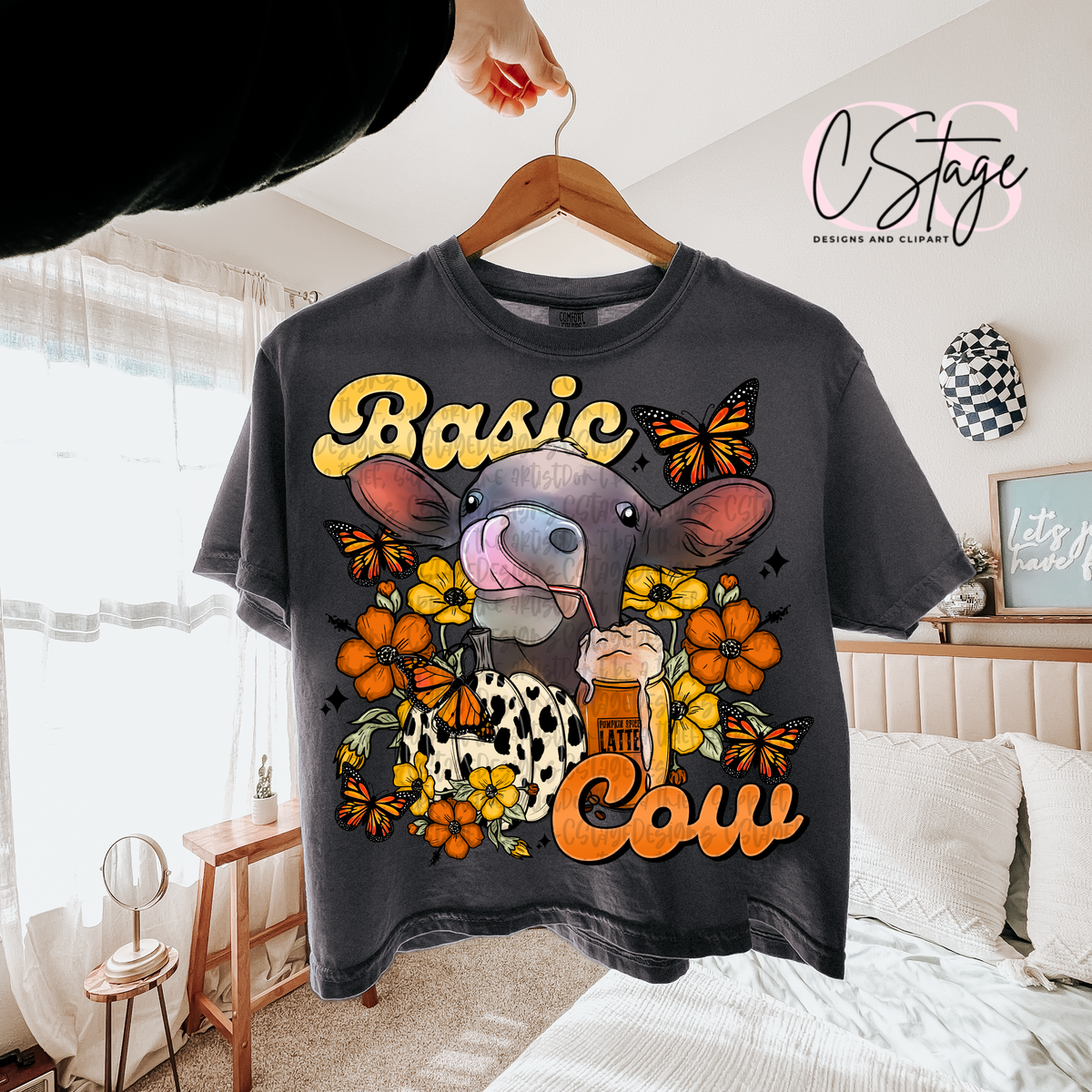Basic cow floral (Cstage) DTF Transfer