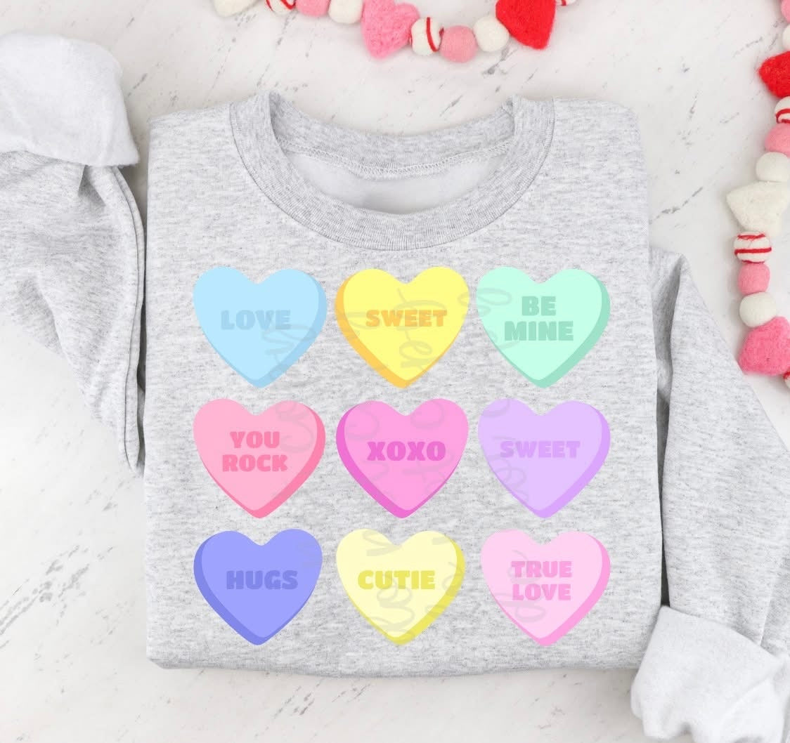 Valentine's Day  Conversation Hearts (Parkers) 78566 DTF Transfer