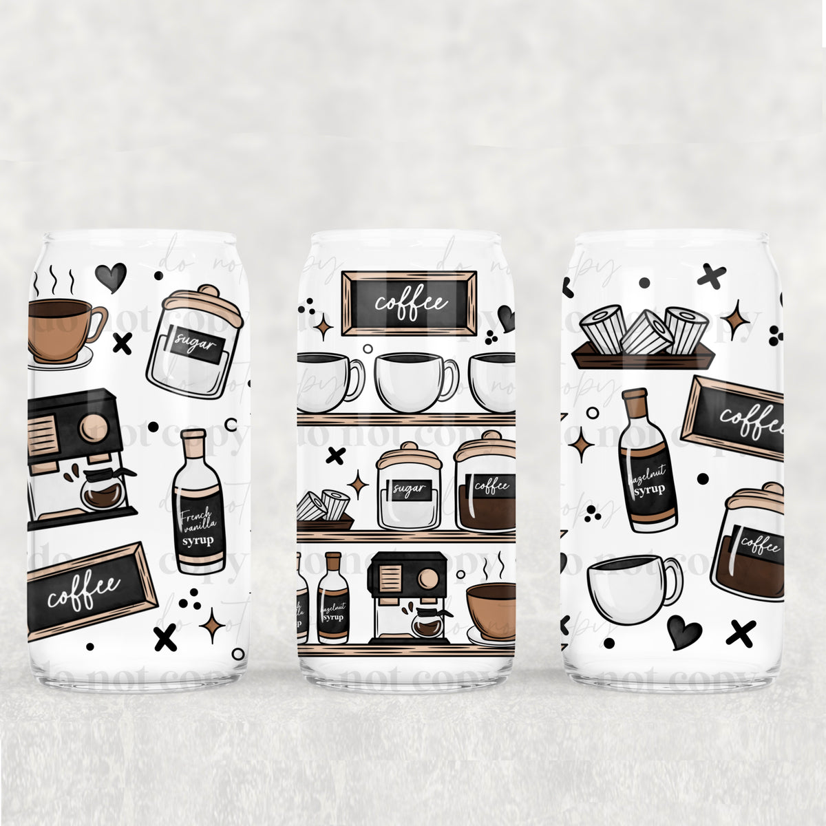 2547 coffee on shelves (CSC) UV DTF WRAP