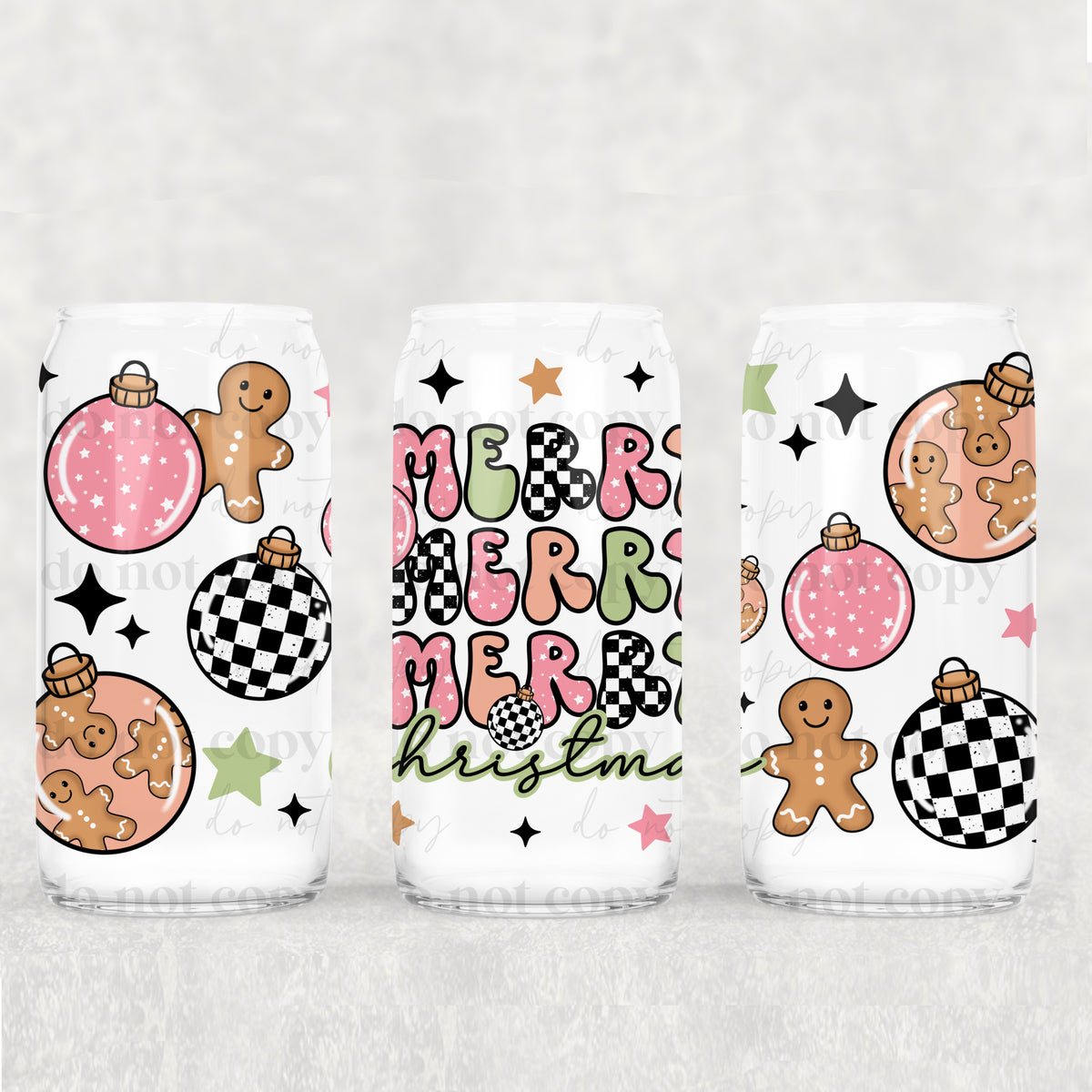 2549 merry stacked christmas (CSC) UV DTF WRAP