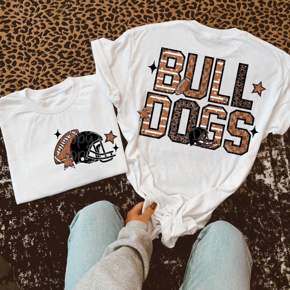 Bulldogs Football Mascot BACK (Virgo) 109628 DTF transfer