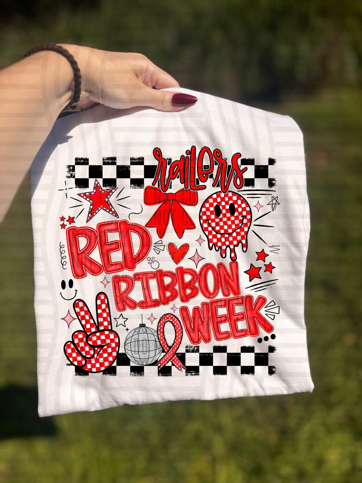 Railers Checker Red Ribbon Week (Caplinger) DTF Transfers