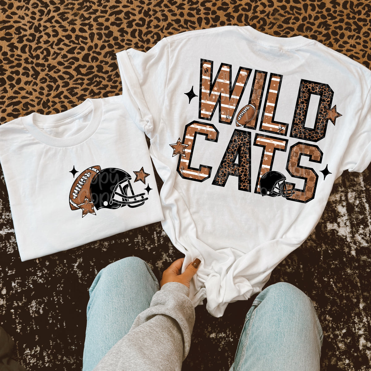 Wildcats Football Mascot BACK (Virgo) 109629 DTF transfer