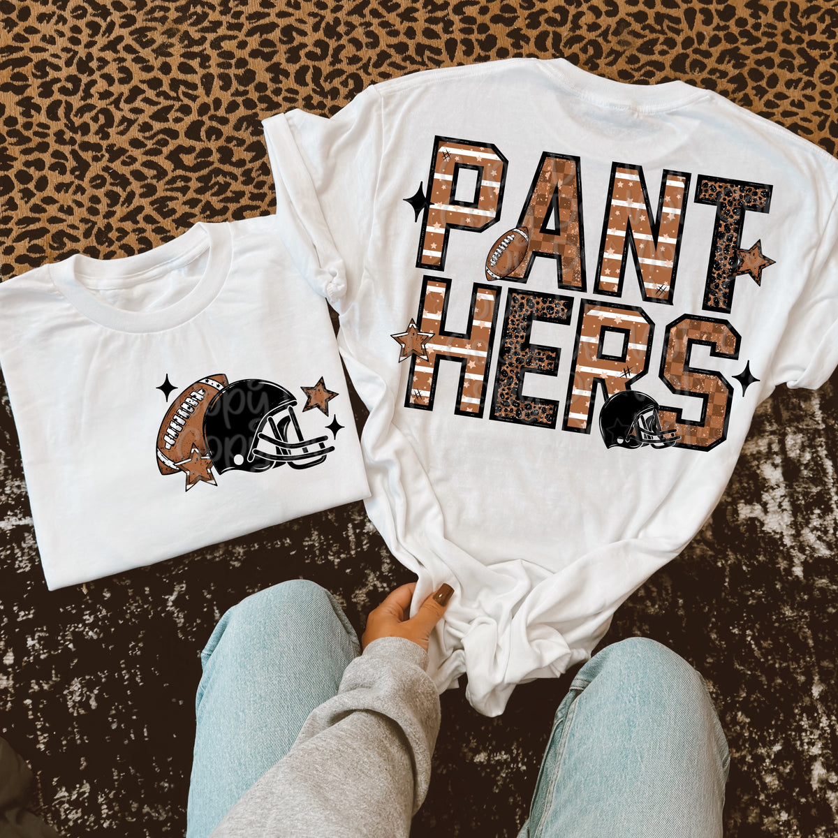 Panthers Football Mascot BACK (Virgo) 109630 DTF transfer
