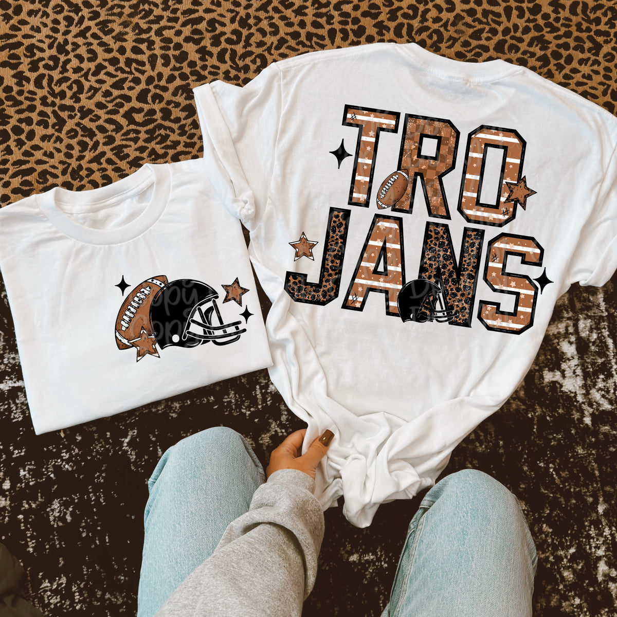 Trojans Football Mascot BACK (Virgo) 109633 DTF transfer