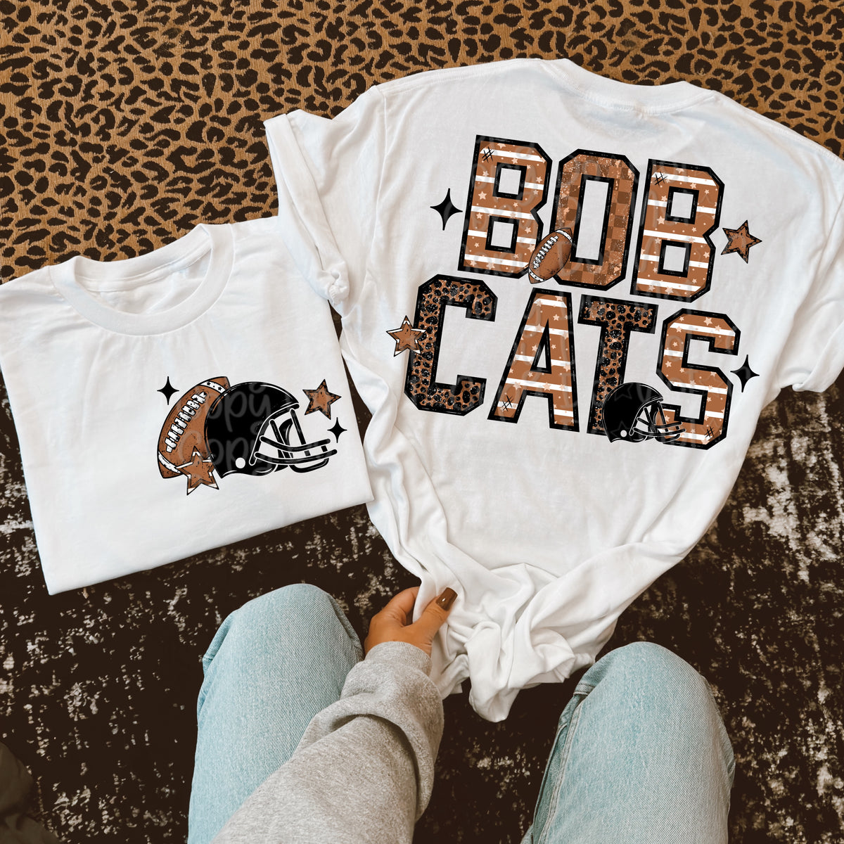 Bobcats Football Mascot BACK (Virgo) 109634 DTF transfer
