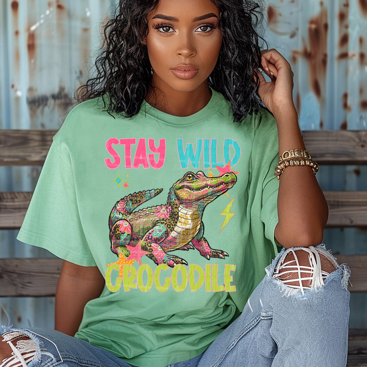 Stay wild crocodile (Virgo) DTF Transfer