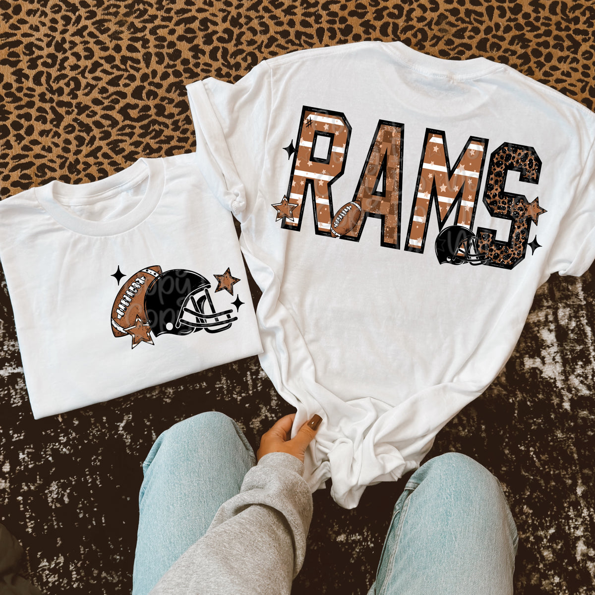 Rams Football Mascot BACK (Virgo) 109637 DTF transfer