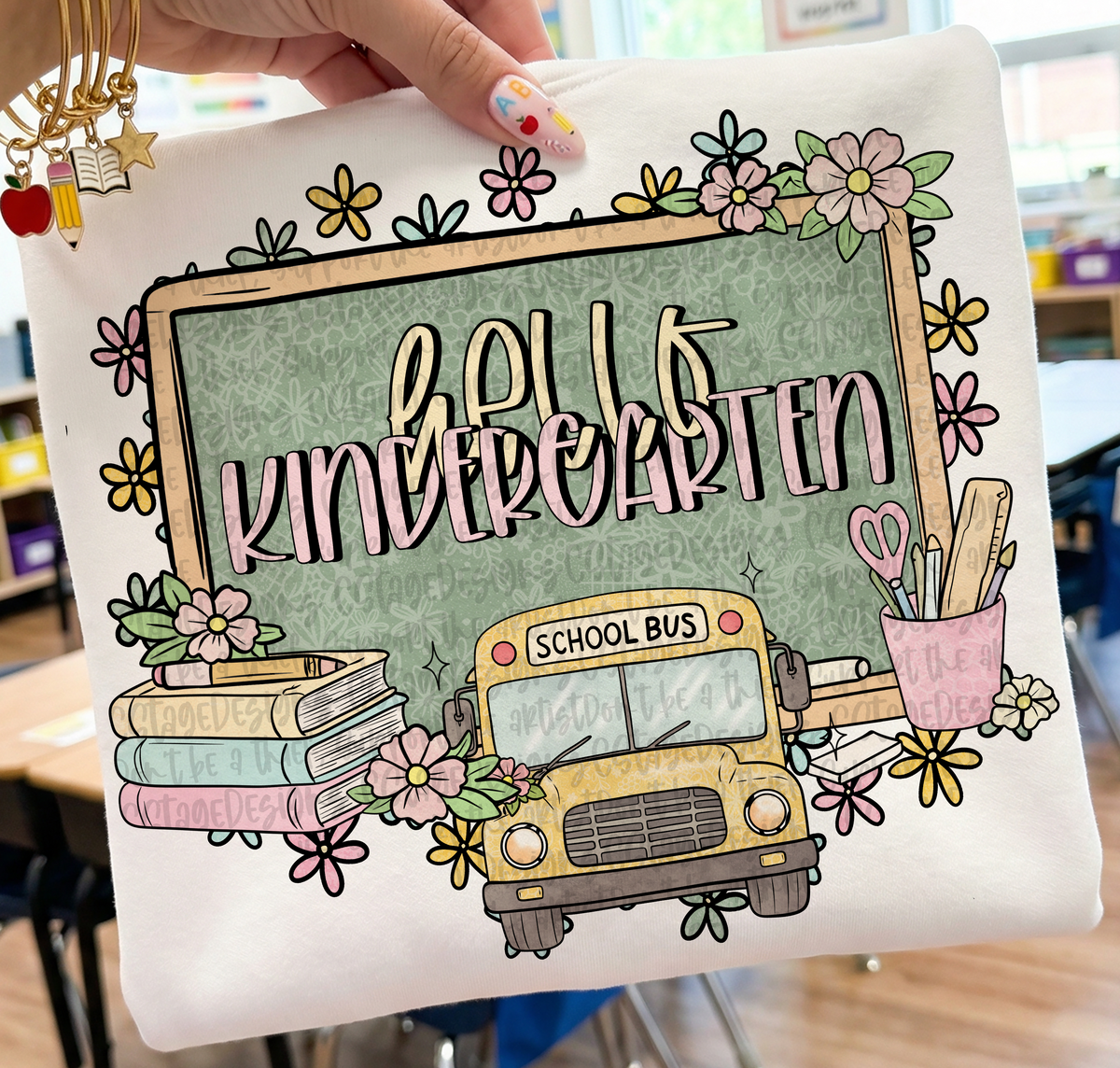Hello kindergarten chalkboard (Cstage) DTF Transfer