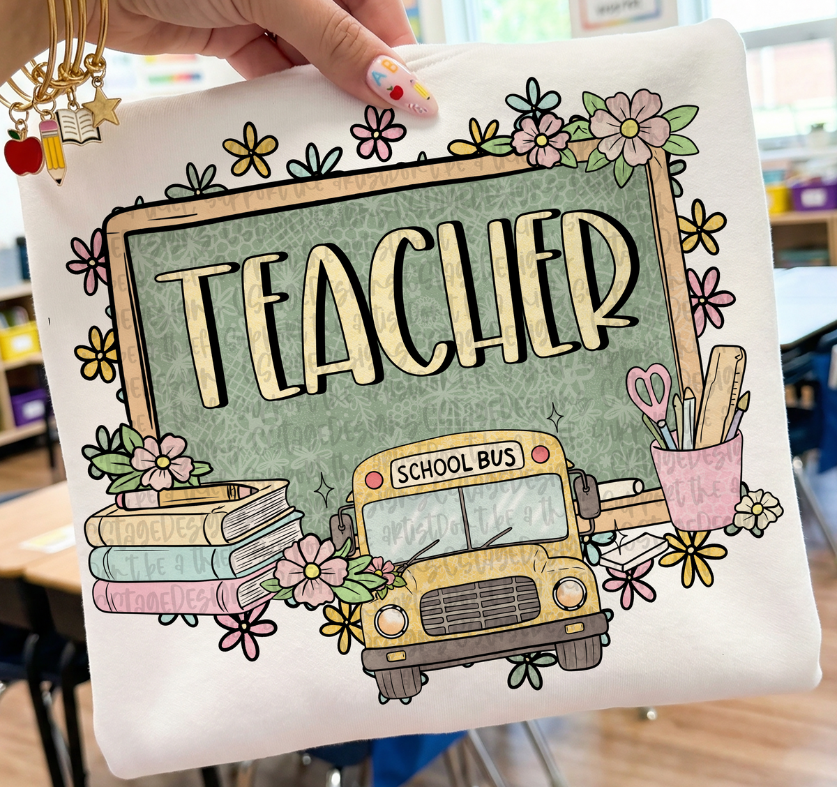 Teacher chalkboard (Cstage) DTF Transfer