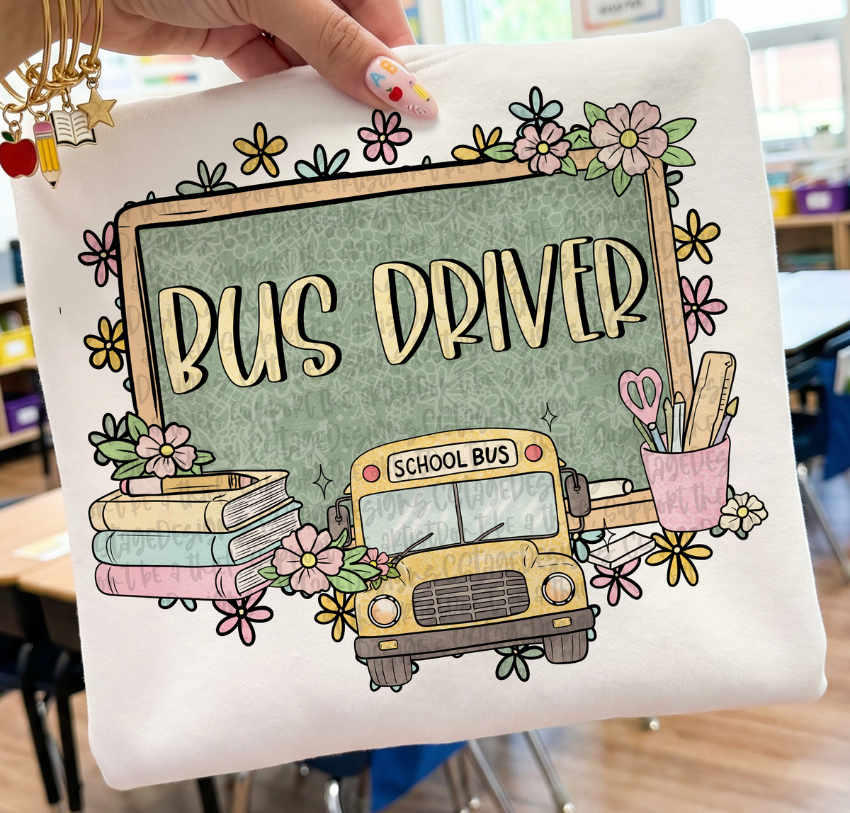Bus driver chalkboard (Cstage) DTF Transfer