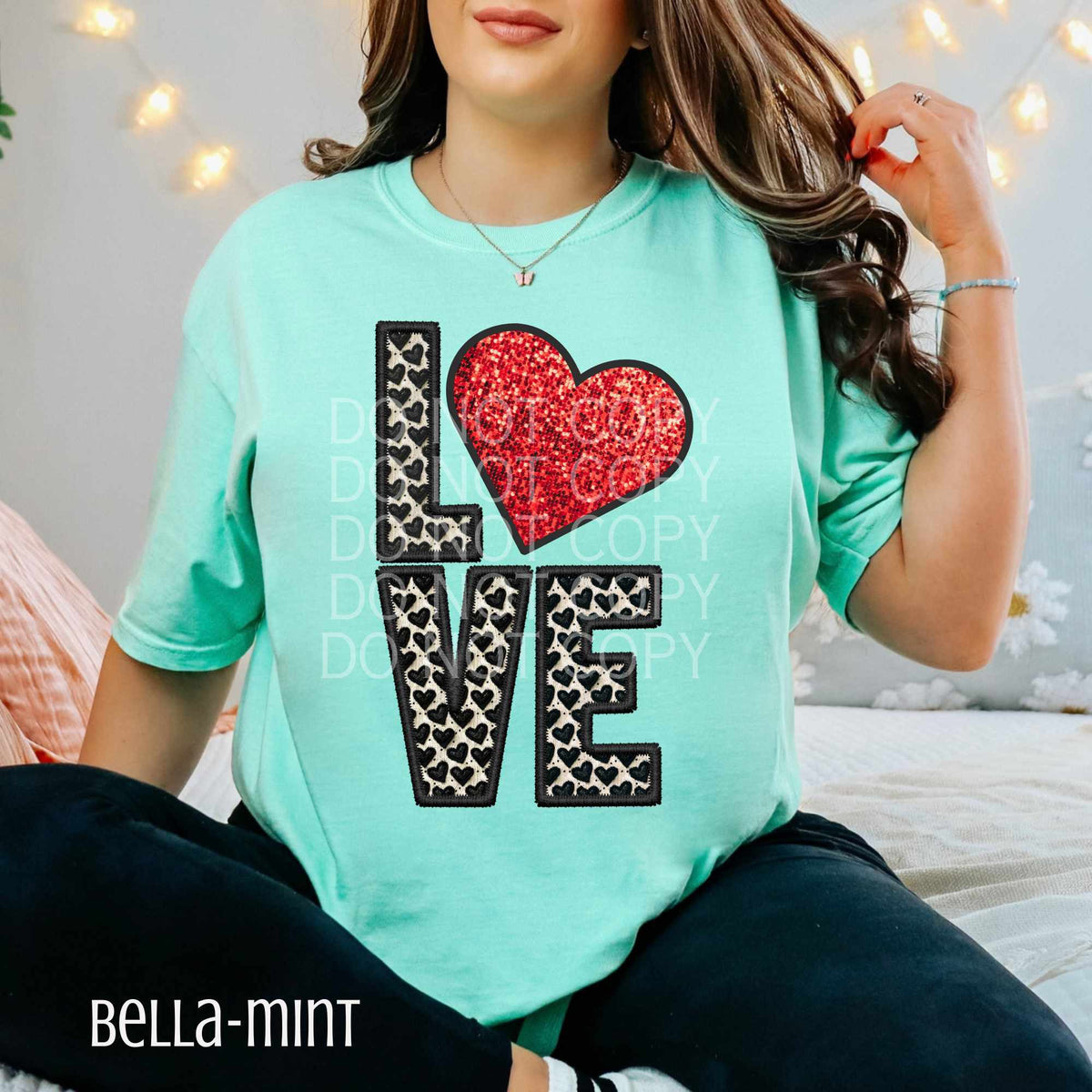 Leopard Love With Heart - 2 rows (CSG) 78568 DTF Transfer