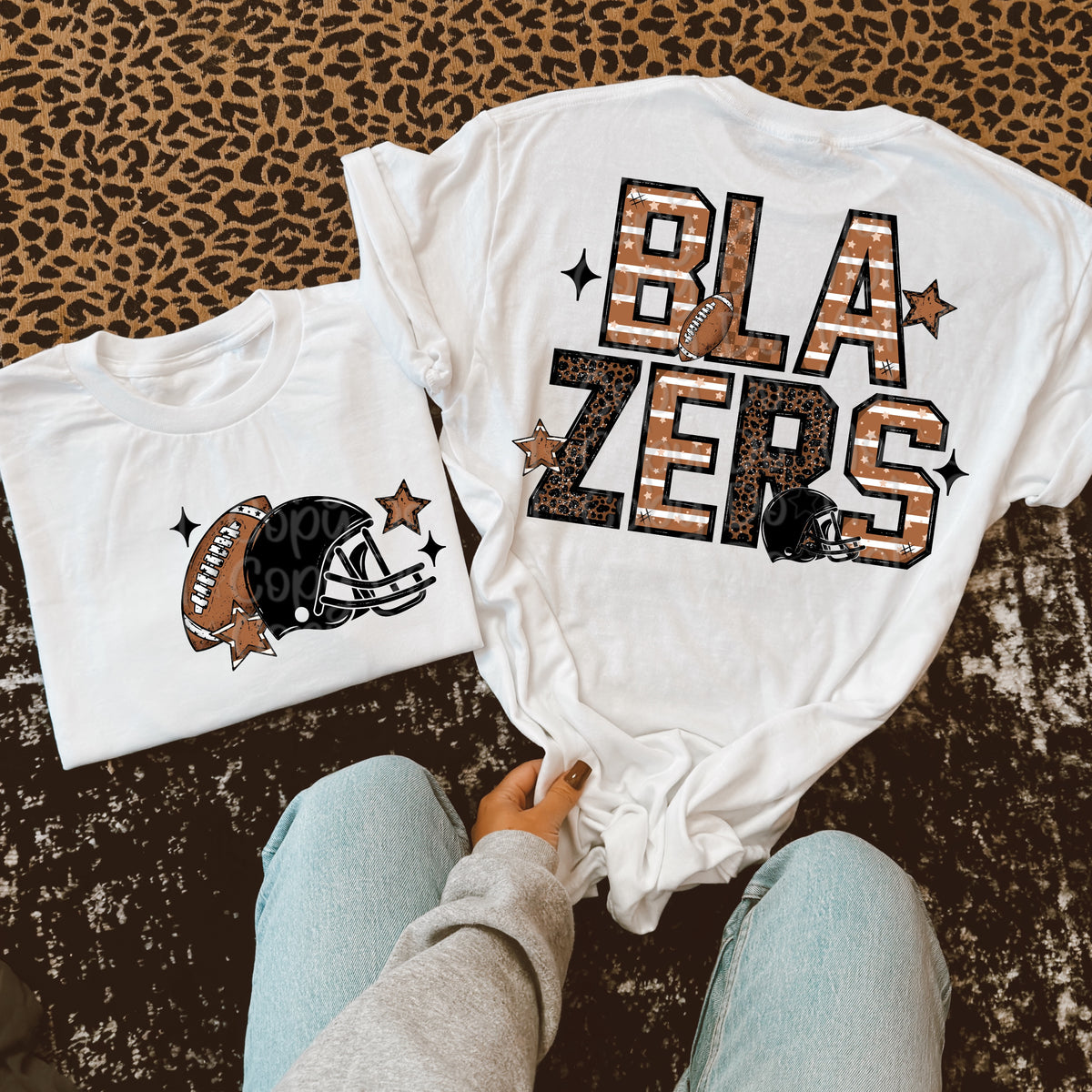 Blazers Football Mascot BACK (Virgo) 109647 DTF transfer