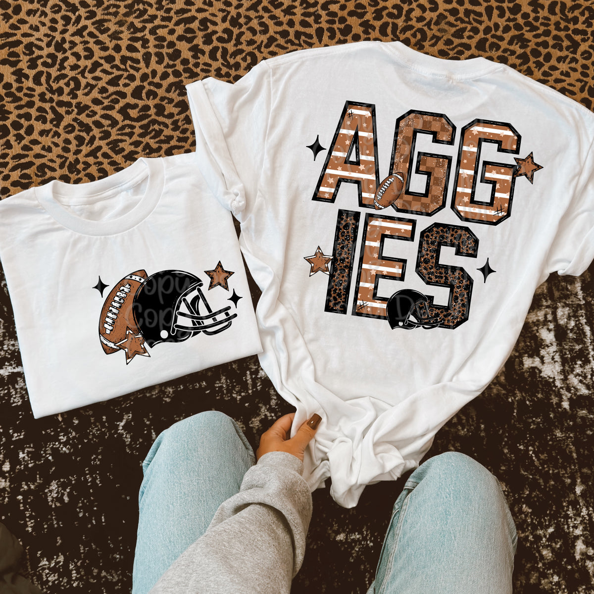 Aggies Football Mascot BACK (Virgo) 109648 DTF transfer