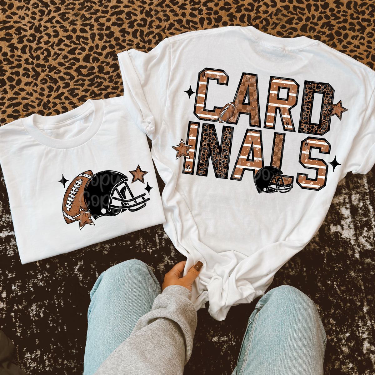 Cardinals Football Mascot BACK (Virgo) 109651 DTF transfer