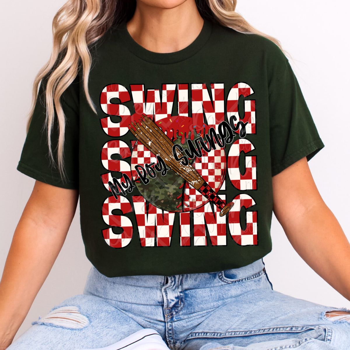 My Boy Swings Baseball (VIRGO) DTF transfer