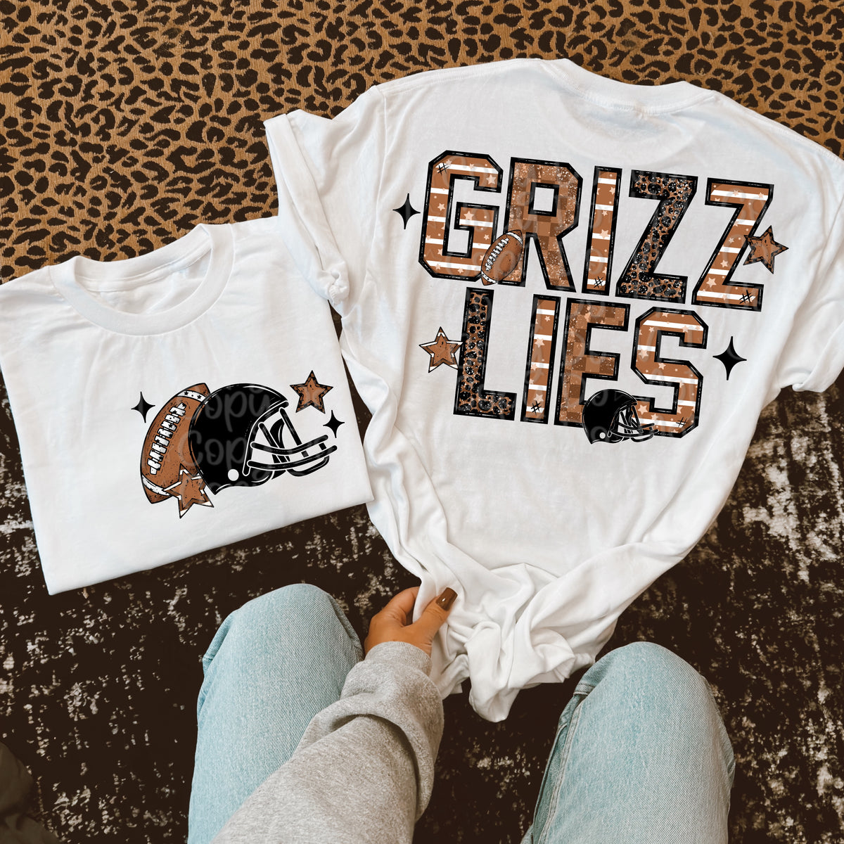 Grizzlies Football Mascot BACK (Virgo) 109653 DTF transfer