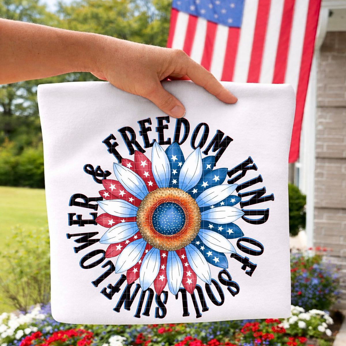 Sunflowers & freedom kind of soul (DD) DTF Transfer