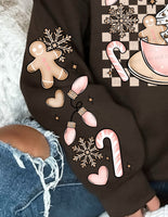 Pink gingerbread Christmas SLEEVE (CSC) 73333 DTF transfer