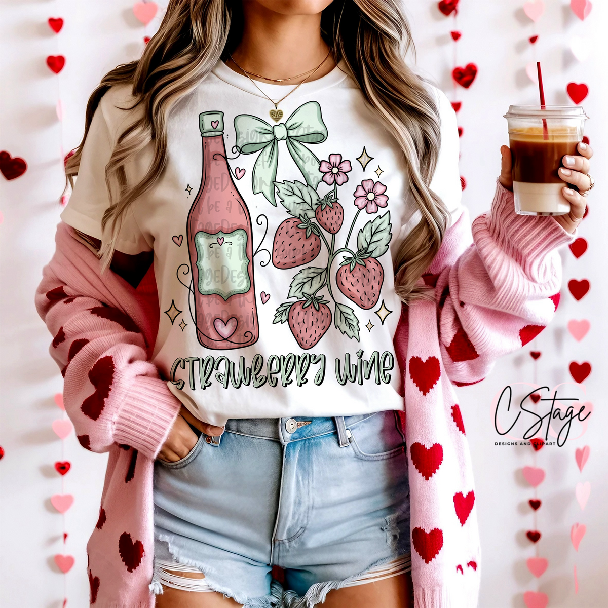 Strawberry wine (Cstage) DTF Transfer
