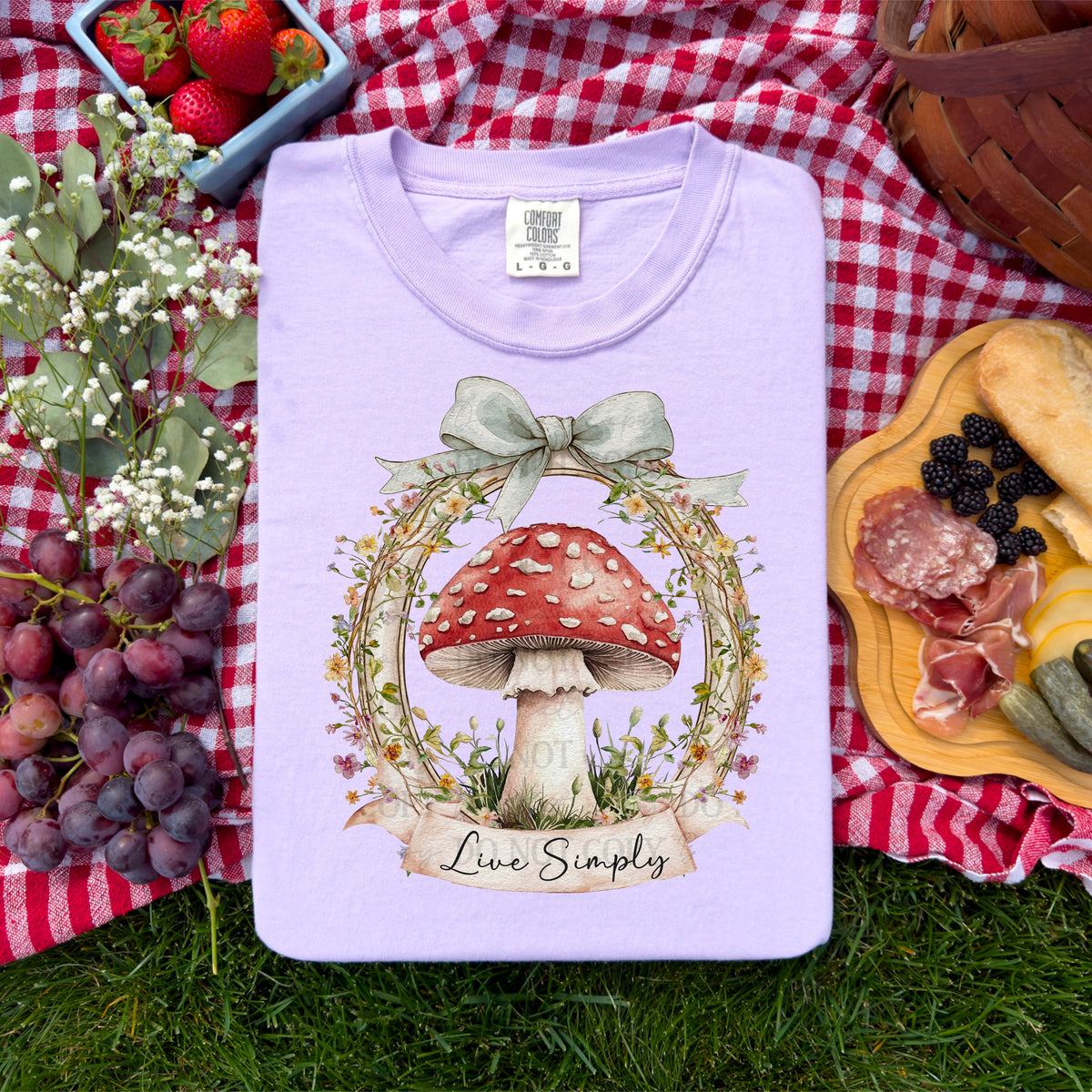Live simply mushroom (ABD) 100375 DTF transfer