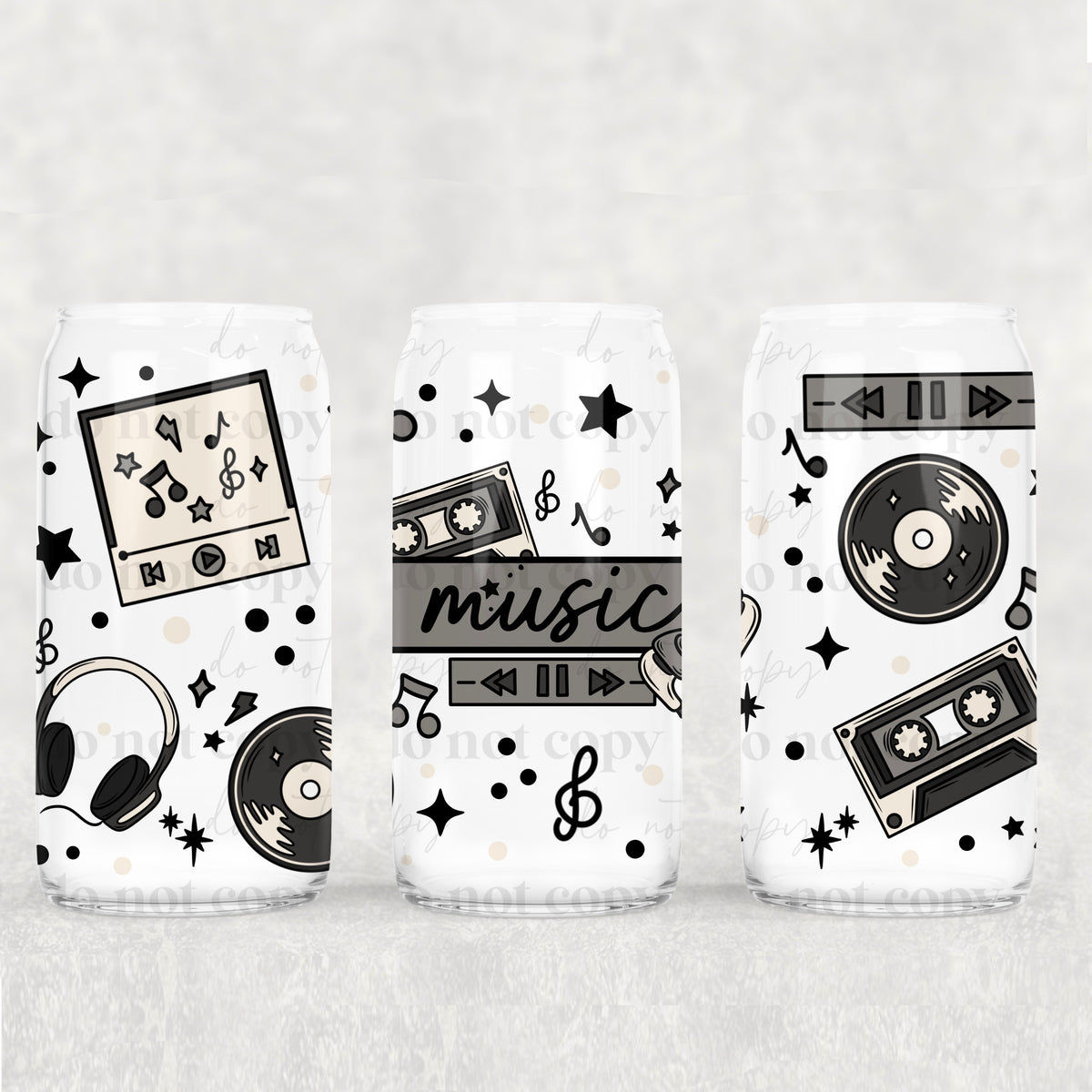 2714 music tapes (CSC) UV DTF WRAP
