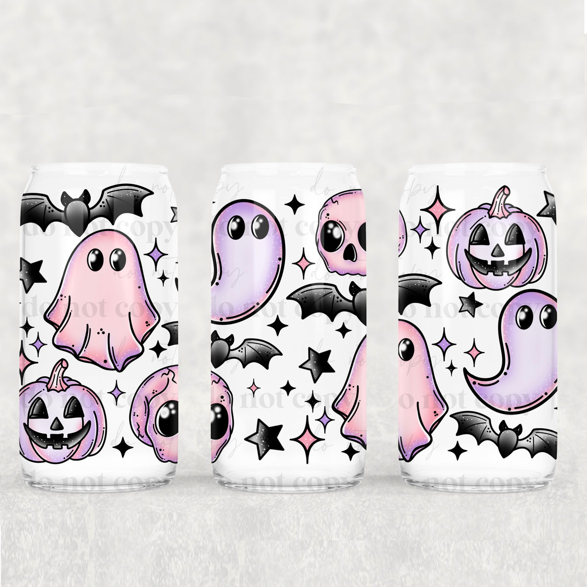 purple and pink ghosts 2716 (CSC) UV DTF WRAP