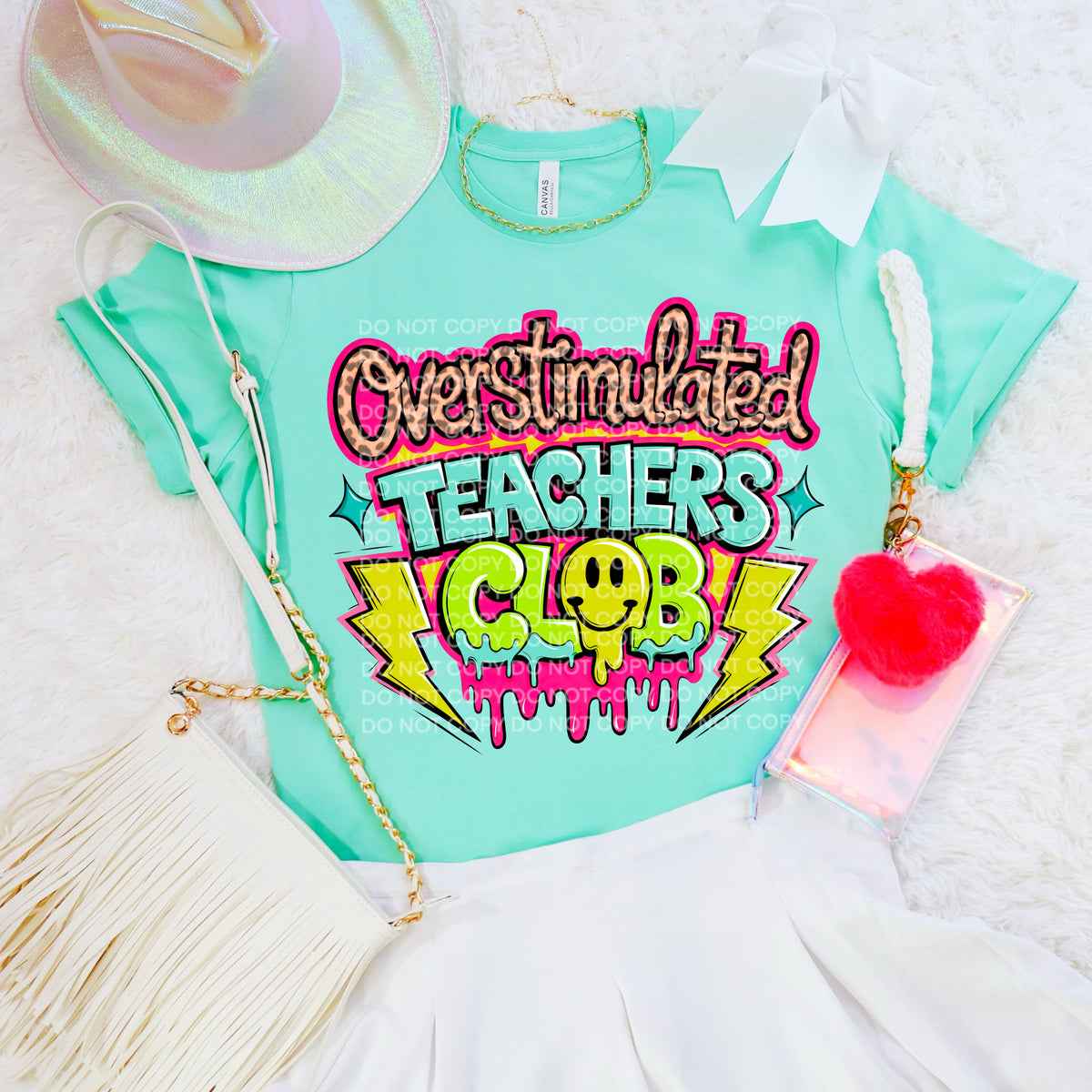 Overstimulated Teachers Club (SCG) 102139 DTF transfer