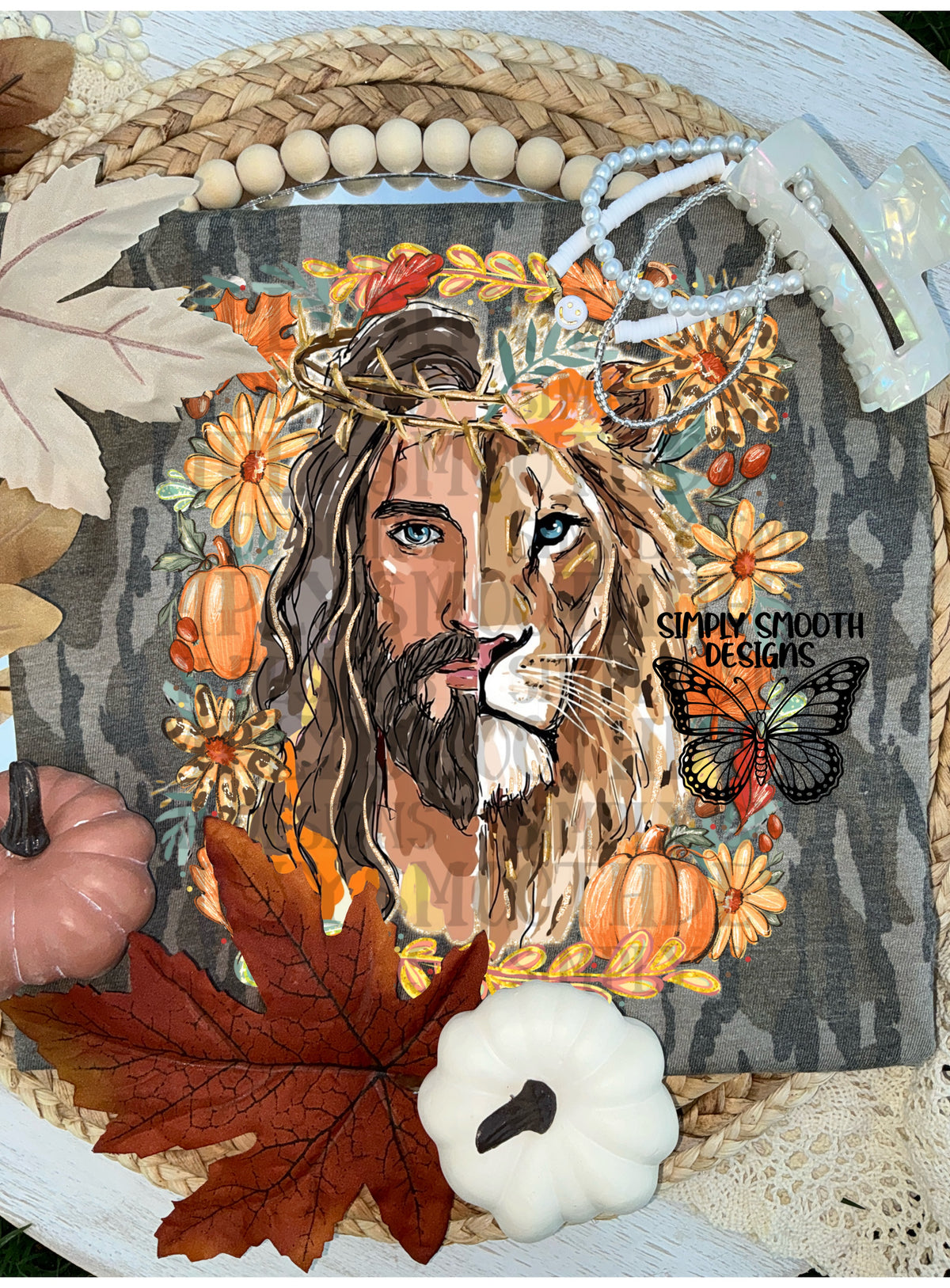 Half Jesus half lion fall (SSD) DTF Transfer
