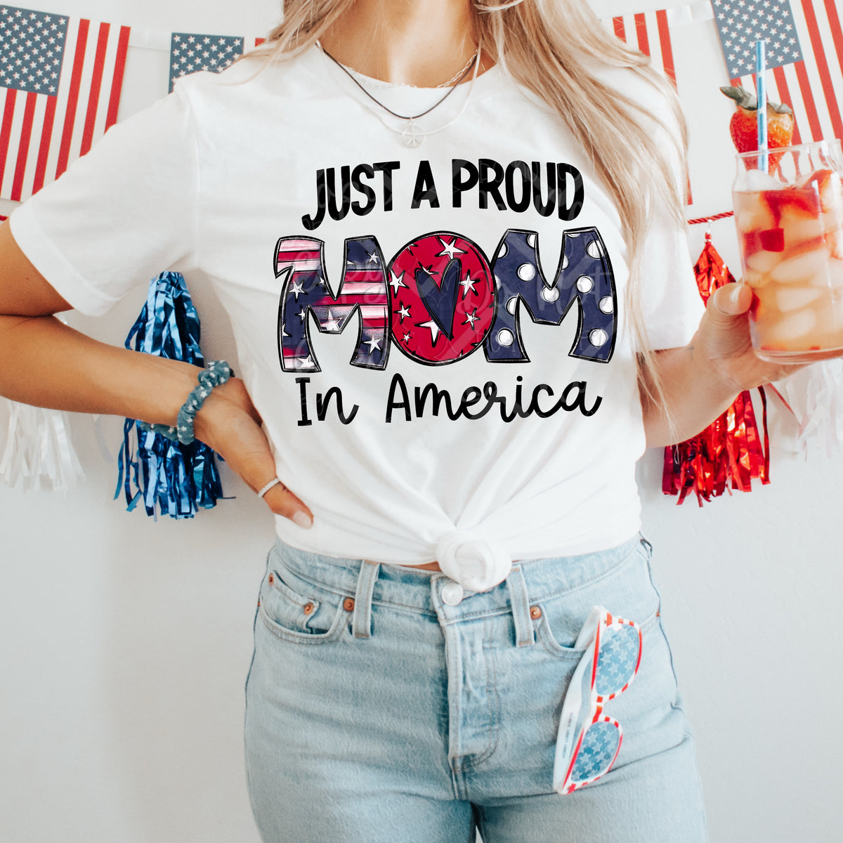 Just a proud Mom in America (VIRGO) DTF transfer