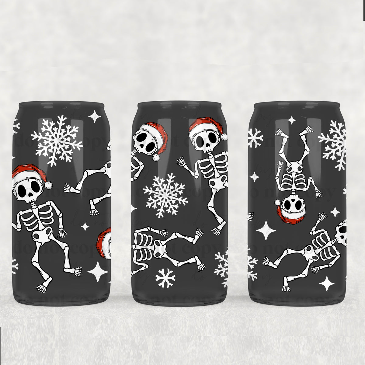 2810 skelly's with christmas hats (CSC) UV DTF WRAP