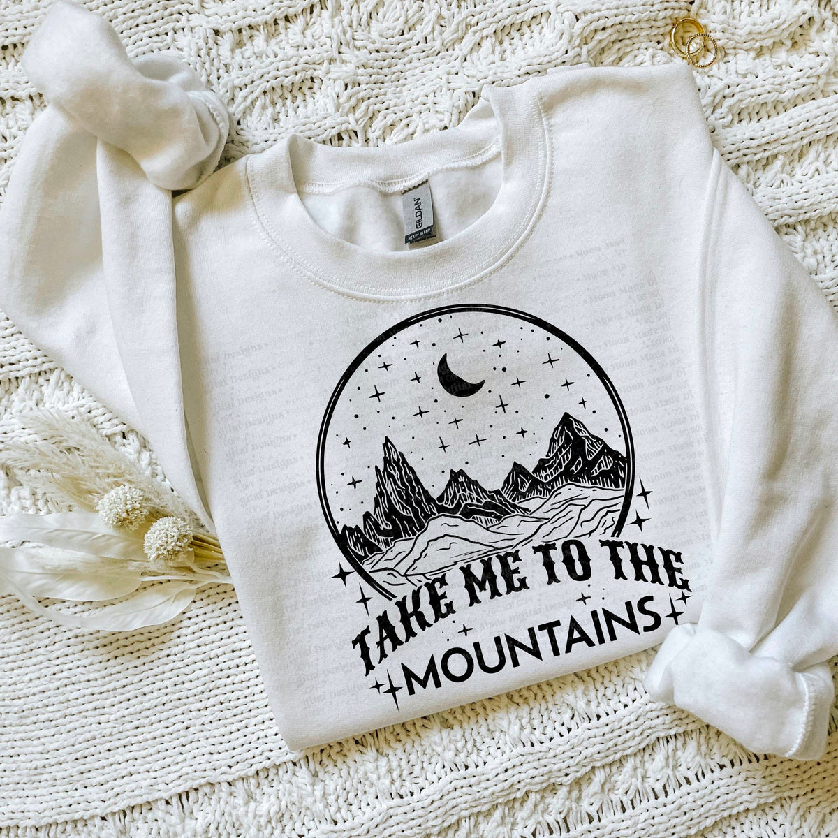 Take me to the mountains BLACK (MMD) DTF transfer