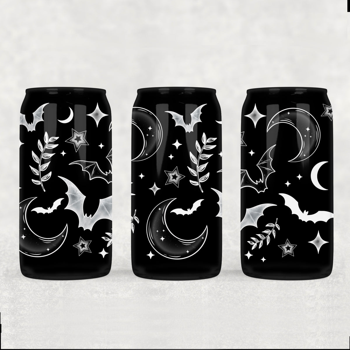 white moons and bats (CSC) UV DTF WRAP