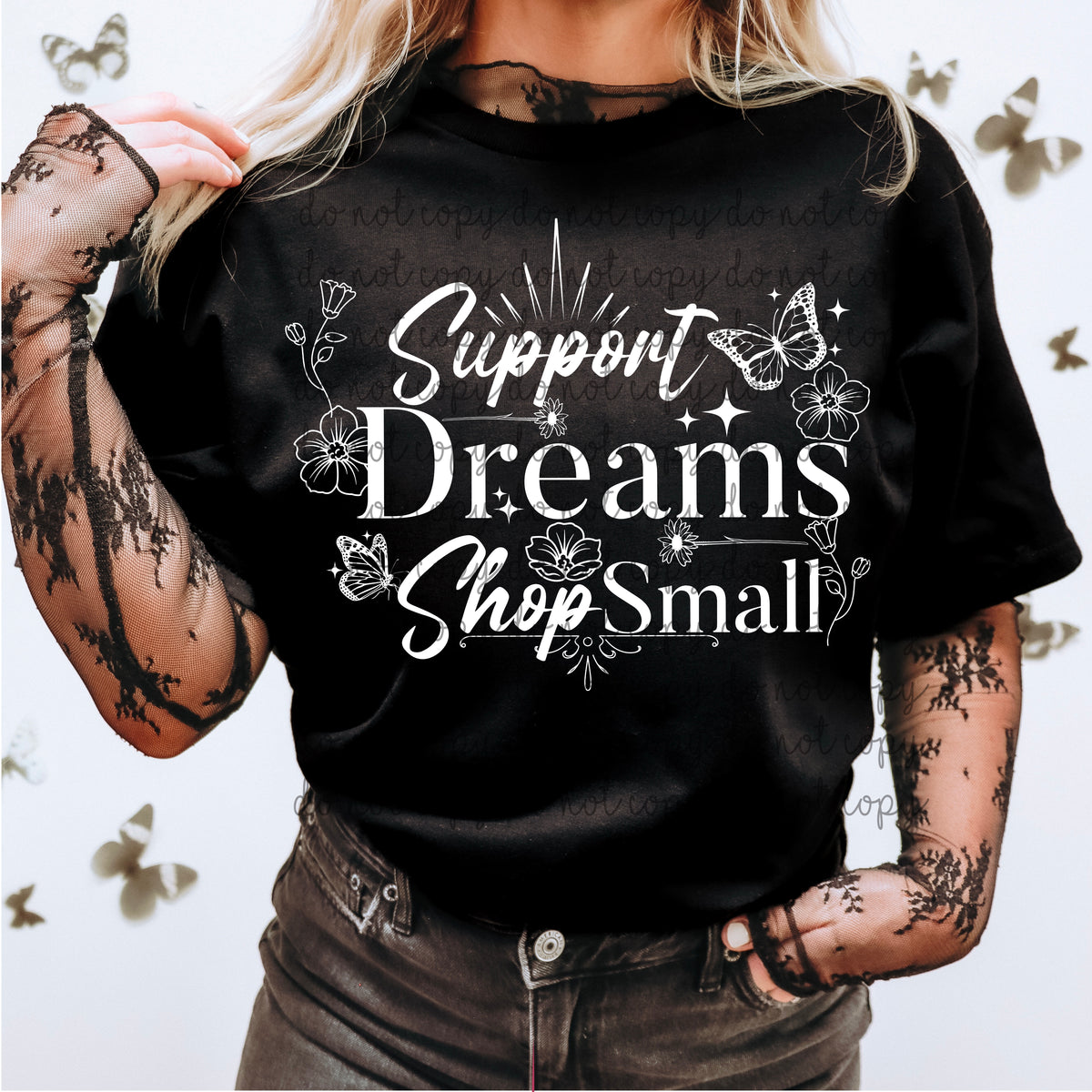 Support dreams shop small WHITE (MMD) DTF transfer