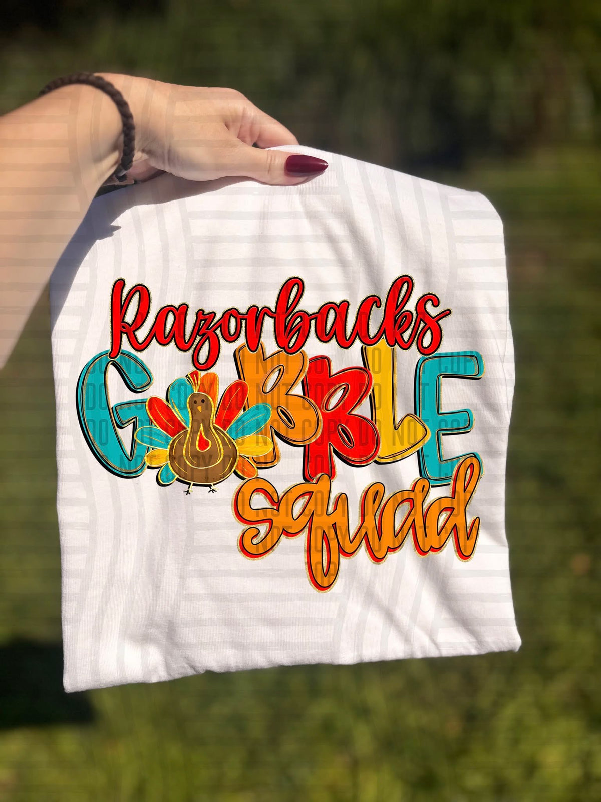 Razorbacks Gobble Squad (Caplinger) DTF Transfers